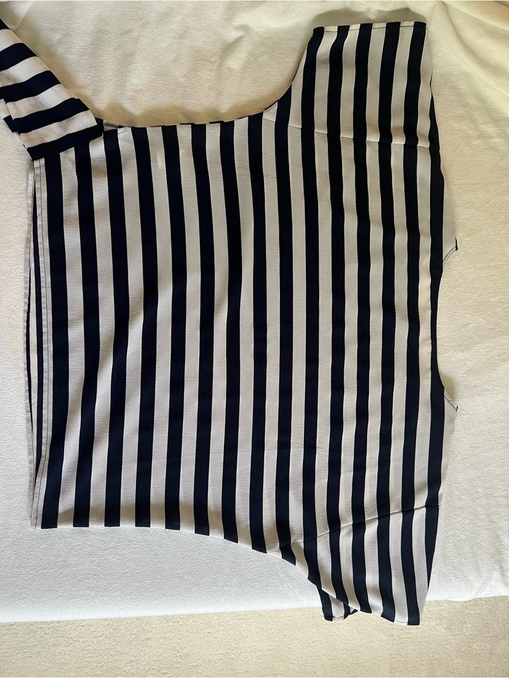 Michael Kors Striped Navy and White Tie-Side Women’s Top